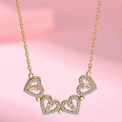 GoldenClover™ | Gold-Plated Convertible Heart Shaped Pendant Necklace