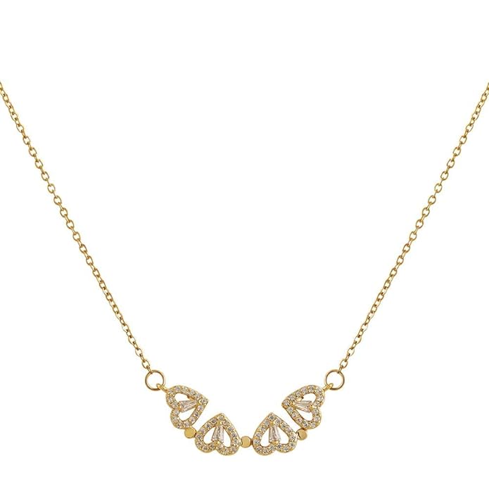 GoldenClover™ | Gold-Plated Convertible Heart Shaped Pendant Necklace