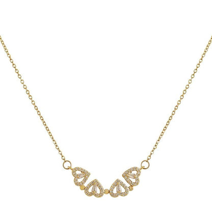 GoldenClover™ | Gold-Plated Convertible Heart Shaped Pendant Necklace